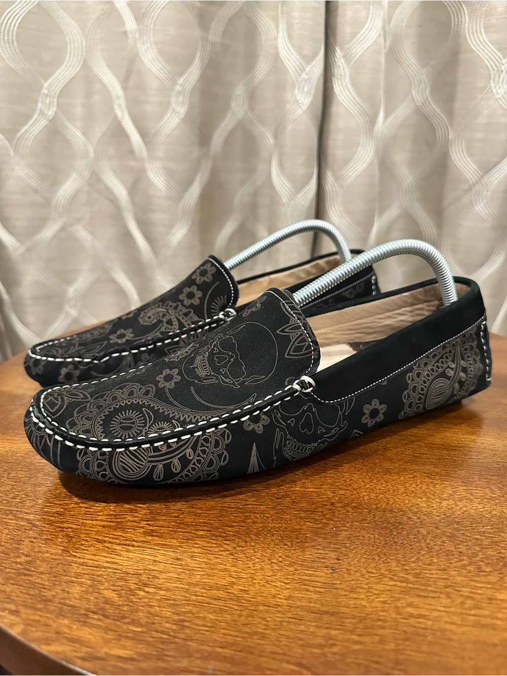 Robert Graham Men’s Black Slip On Leather Driving Loafers, Size 11 Like New!